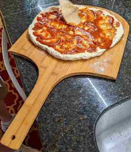 Consider the pizza peels handle length Consider the pizza peels handle length