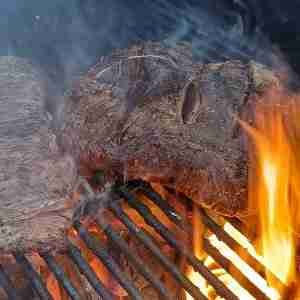 Searing Steak on grill