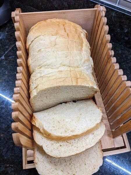 White bread in bread machine for sandwiches 2