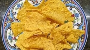 building chicken nachos add tortilla chips