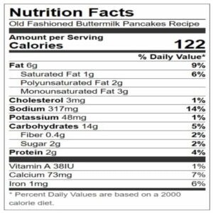 buttermilk pancakes nutrition