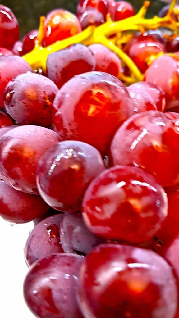 chicken salad with grapes by cutting seedless grapes in half