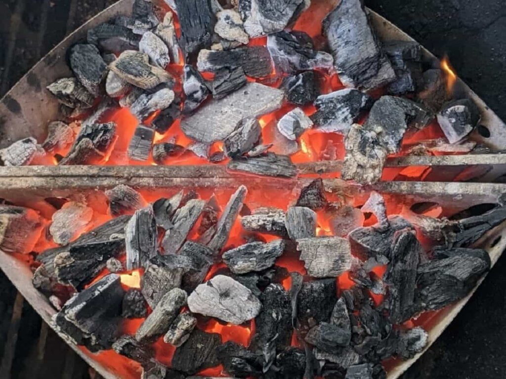 cooking over hot coals is direct heat