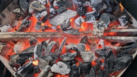 cooking over hot coals is direct heat