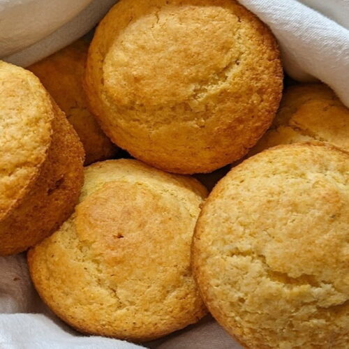 Serving sweet buttermilk cornbread muffins