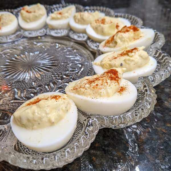 deviled eggs as a christmas appetizer