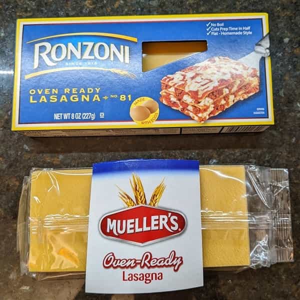 examples of oven ready lasagna pasta noodles