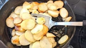 first uncovered turning and recover for recipe for pan fried potato slices