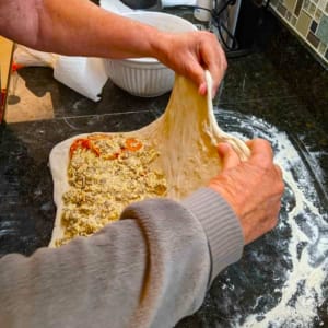 folding a calzone folding a calzone