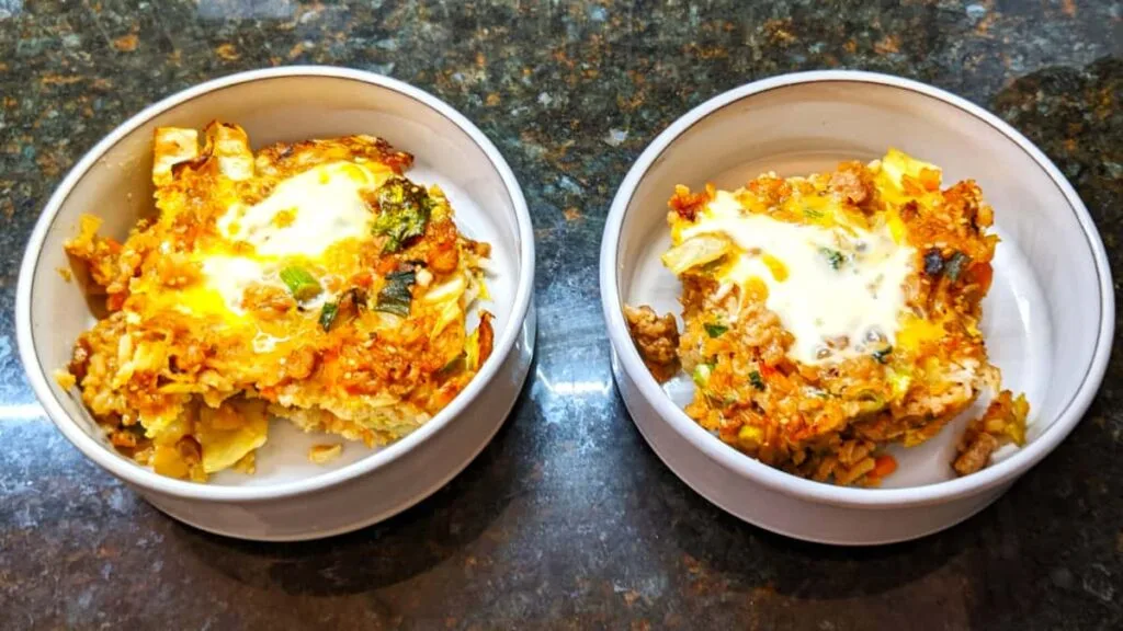 fried rice pork casserole