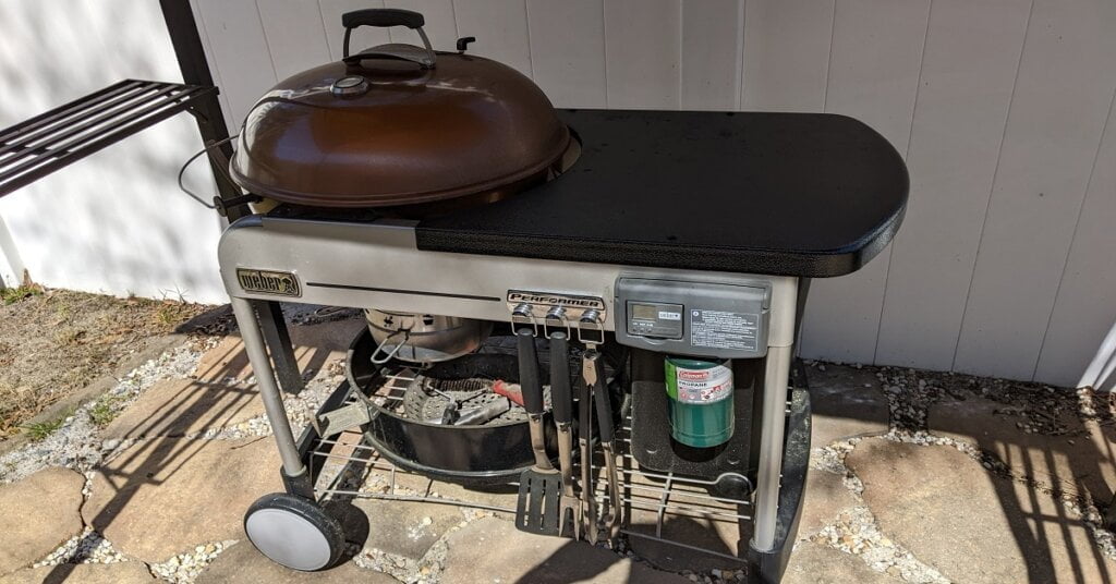 How to use weber performer charcoal grill when shutdown