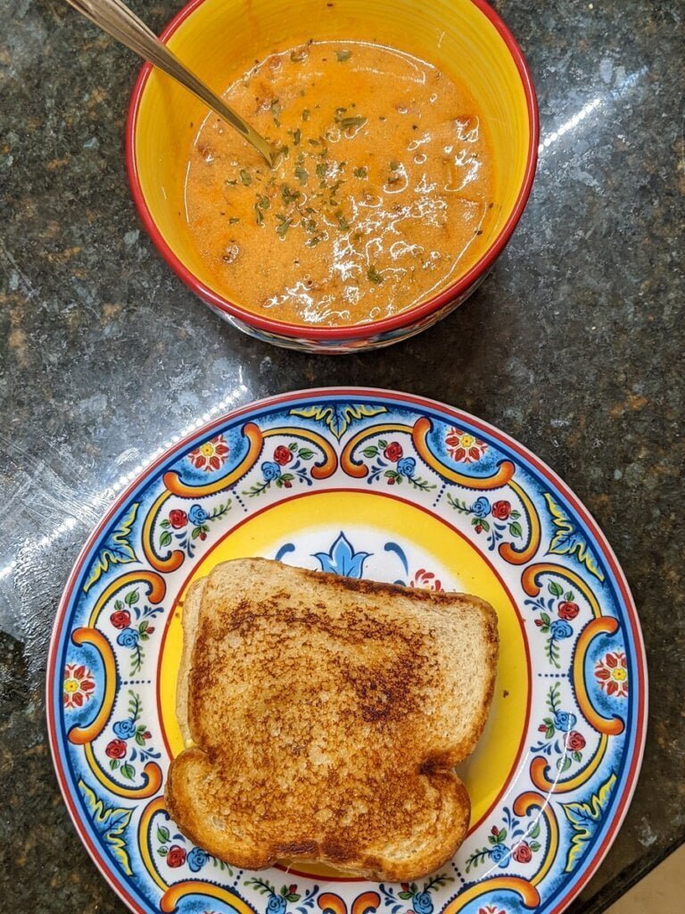 Grilled cheese sides like homemade tomato soup