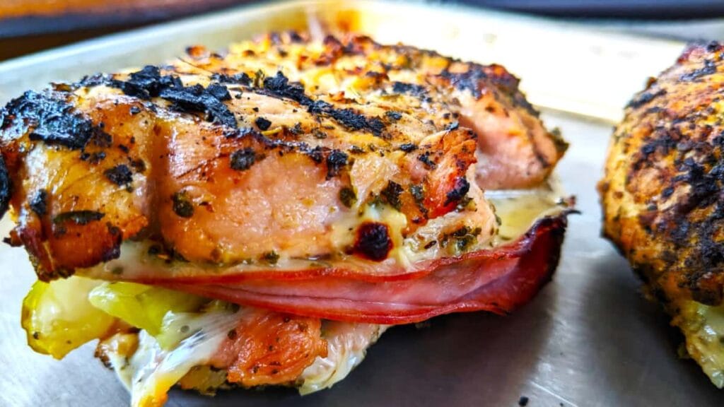 grilled cuban stuffed pork chops