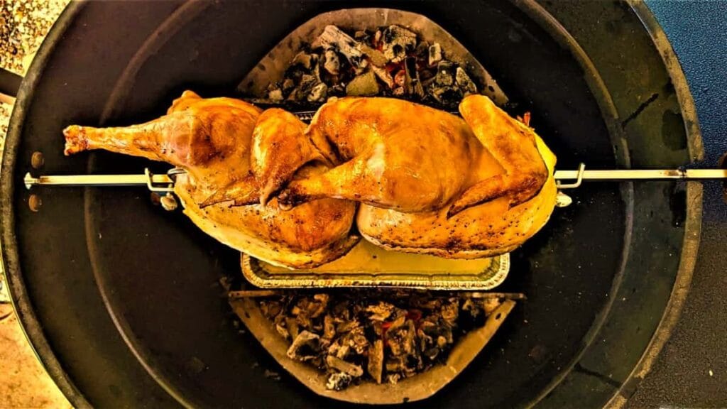 grilling with rotisserie