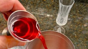 homemade cranberry mimosa recipe with cranberry juice