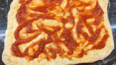 homemade pizza oven baked can use any kind of pasta sauce