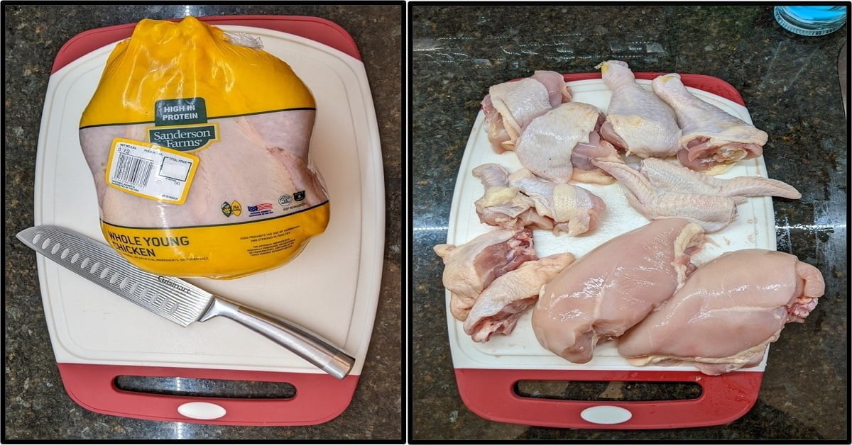 how cut up whole chicken