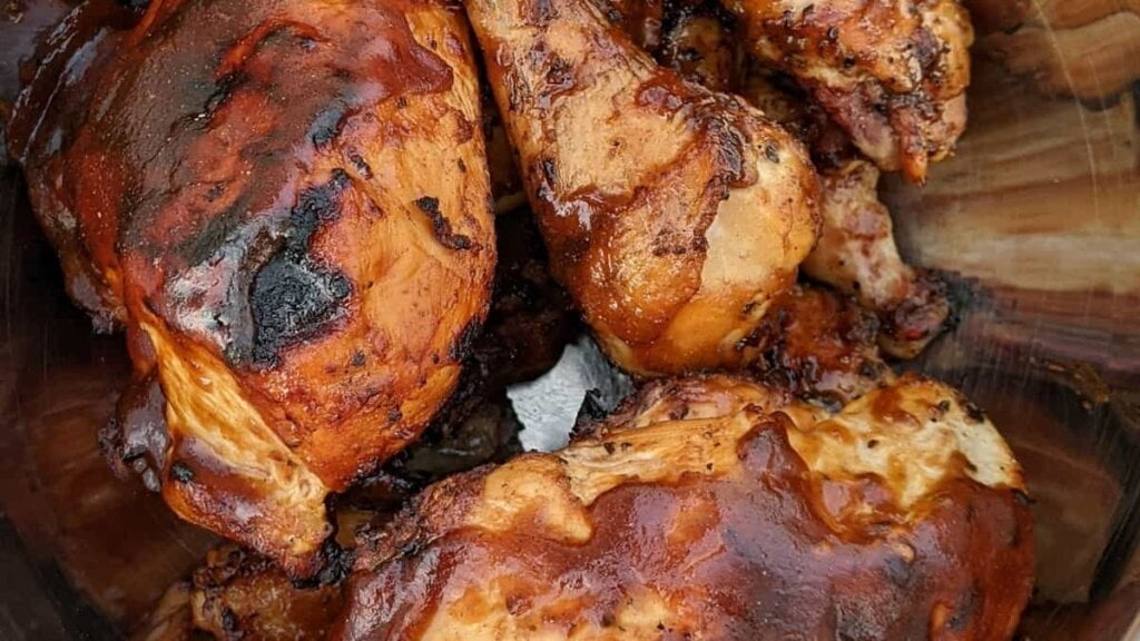 how to bbq chicken on a charcoal grill and serve it