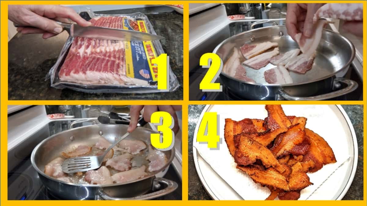 how to cook bacon in frying pan