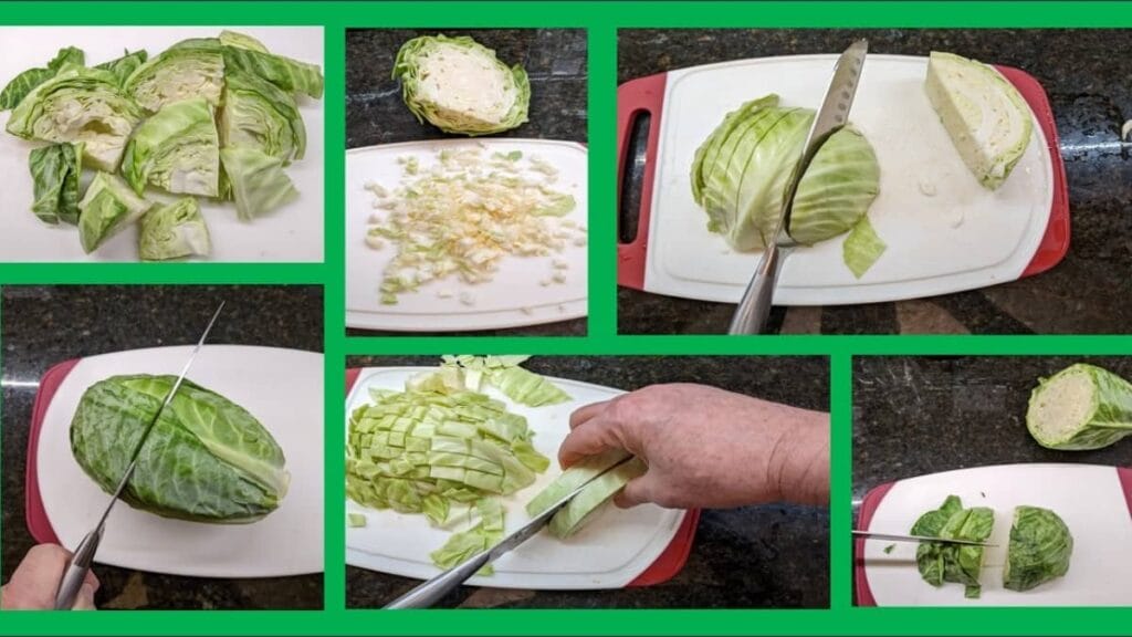 how to cut a cabbage