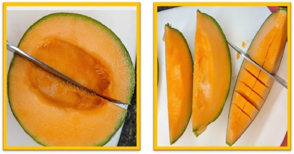 how to cut up cantaloupe