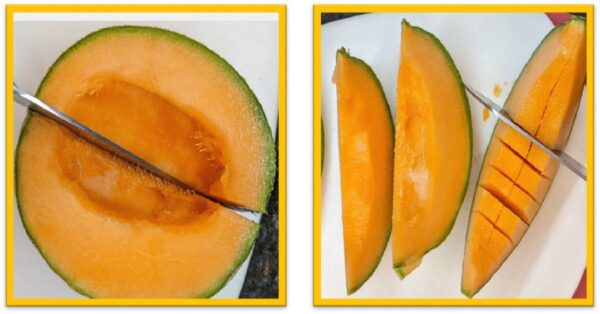 how to cut up cantaloupe