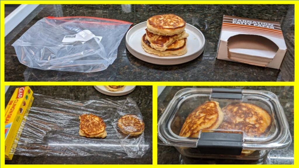 how to store cooked pancakes