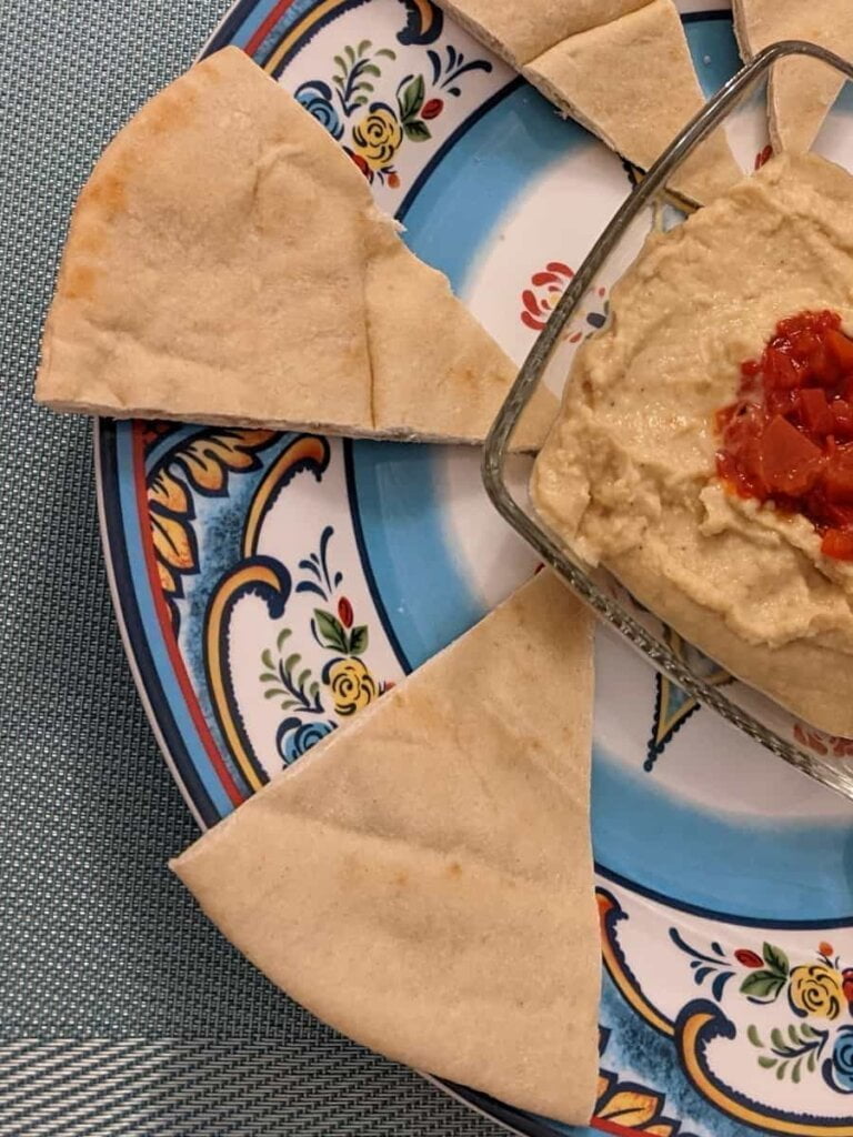 hummus without tahini recipe ready to serve