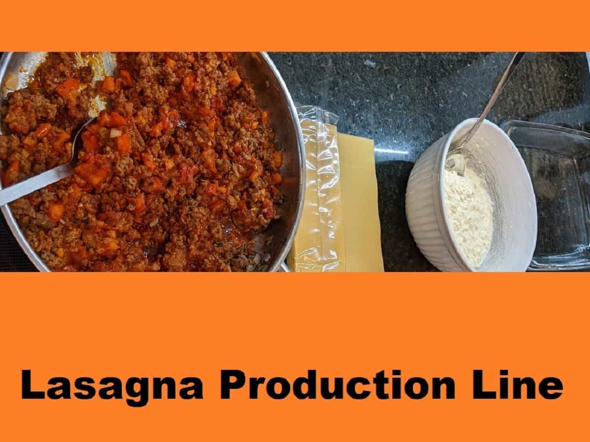 lasagna production line