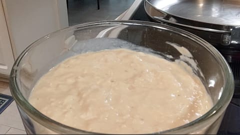 letting old fashioned buttermilk pancake batter rise