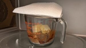 microwave honey roasted pecans with brown sugar mixture except nuts