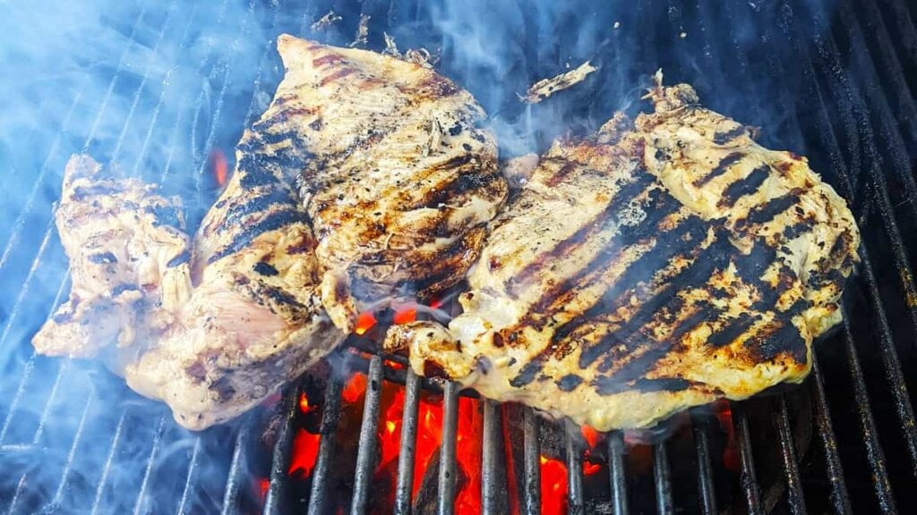 outdoor grilling flattened marinated chicken for gyro chicken recipe