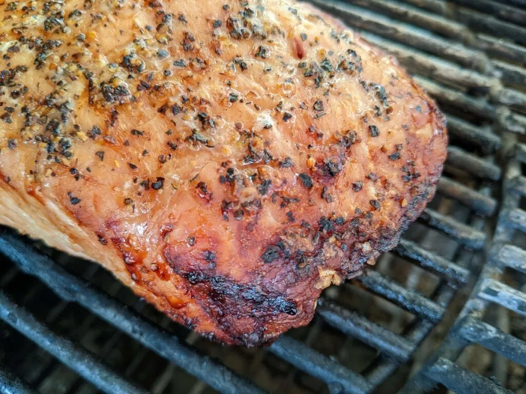 pork tenderloin on grill fully cooked