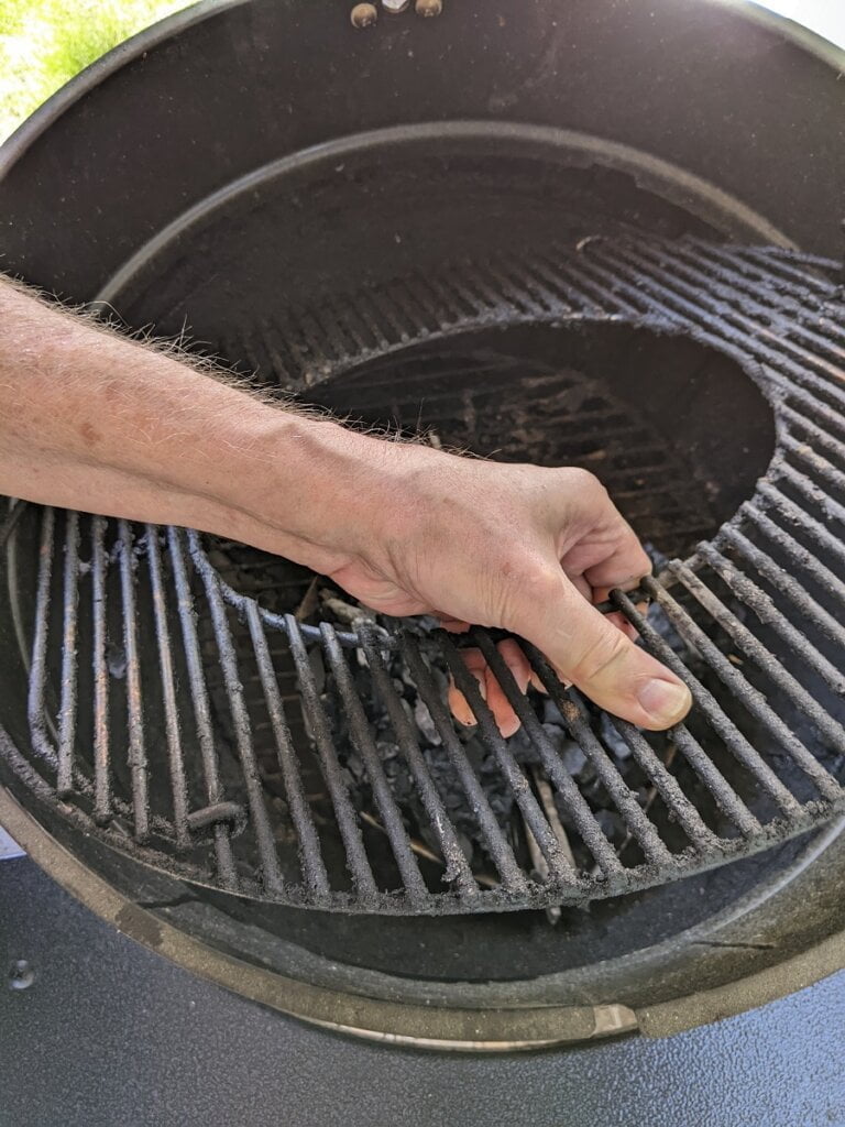 prep grill remove top grate