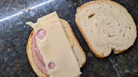 Ham and grilled cheese recipe building layers preparing layers of grilled ham and cheese sandwich layering
