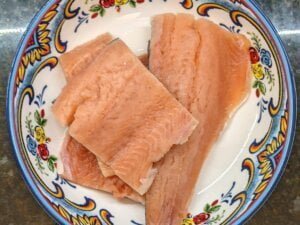 Preparing salmon filets for recipe ideas for salmon