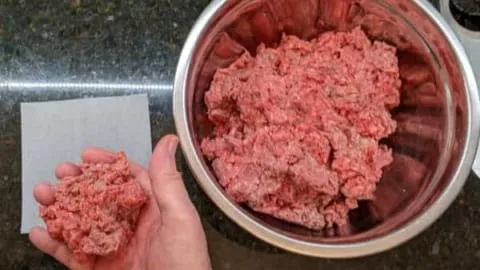 pull meat to use for patty