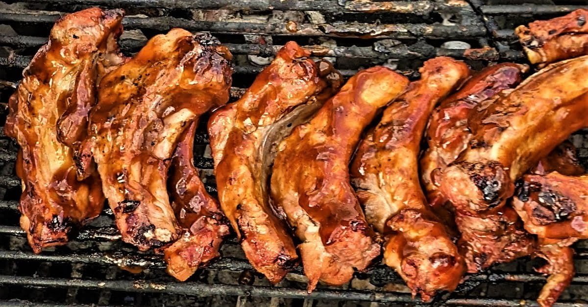 Ribs on the charcoal grill