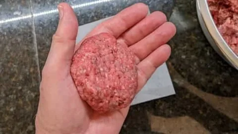 roll meat into a ball for patty