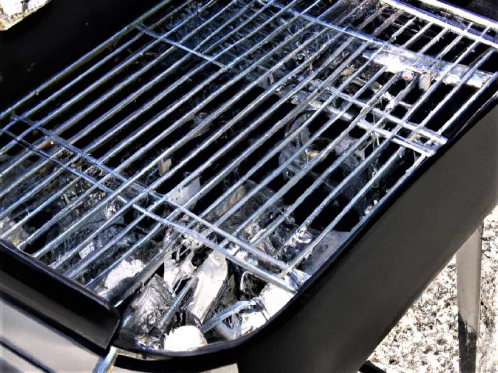 setting up a charcoal grill