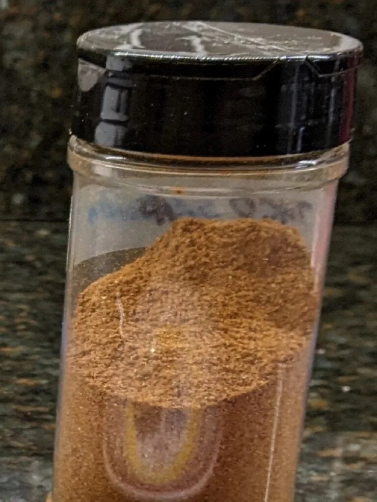 spice jar of homemade taco seasoning