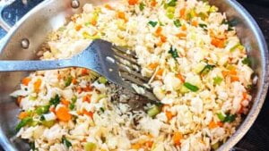 stir fry veggies rice mixture for asian chicken rice casserole