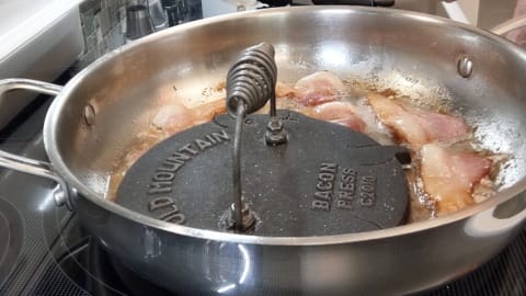 without holding using a press to keep bacon from curling without holding using a press to keep bacon from curling